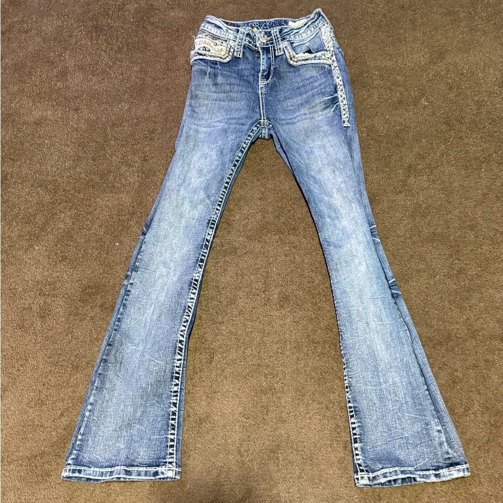 Rock In LA Premium Denim RFL-9306 Limited 1/350 Rhinestone Button Jeans
